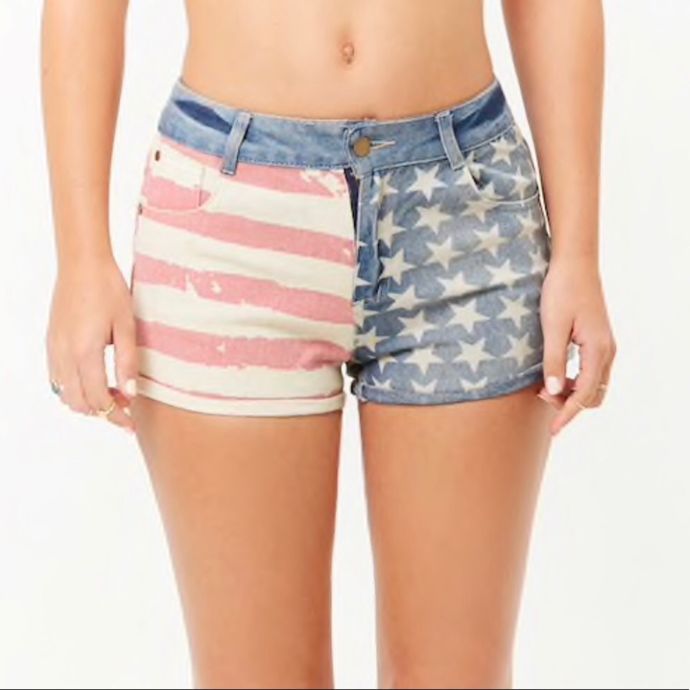 American Flag Denim Shorts | Forever 21 | Size: S